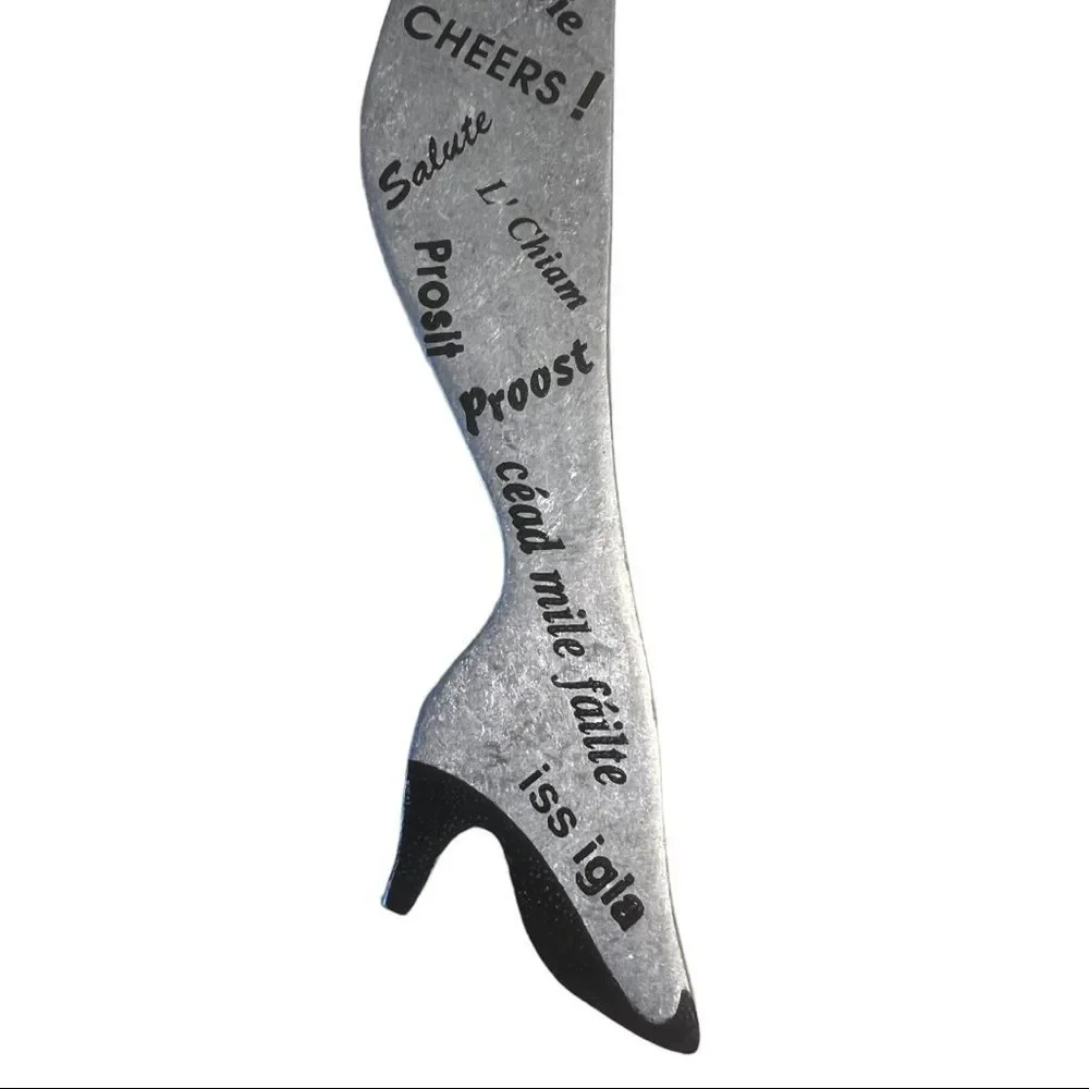 Long Leg with Heel Toast to the Host Bottle Opener Vintage Inspired
